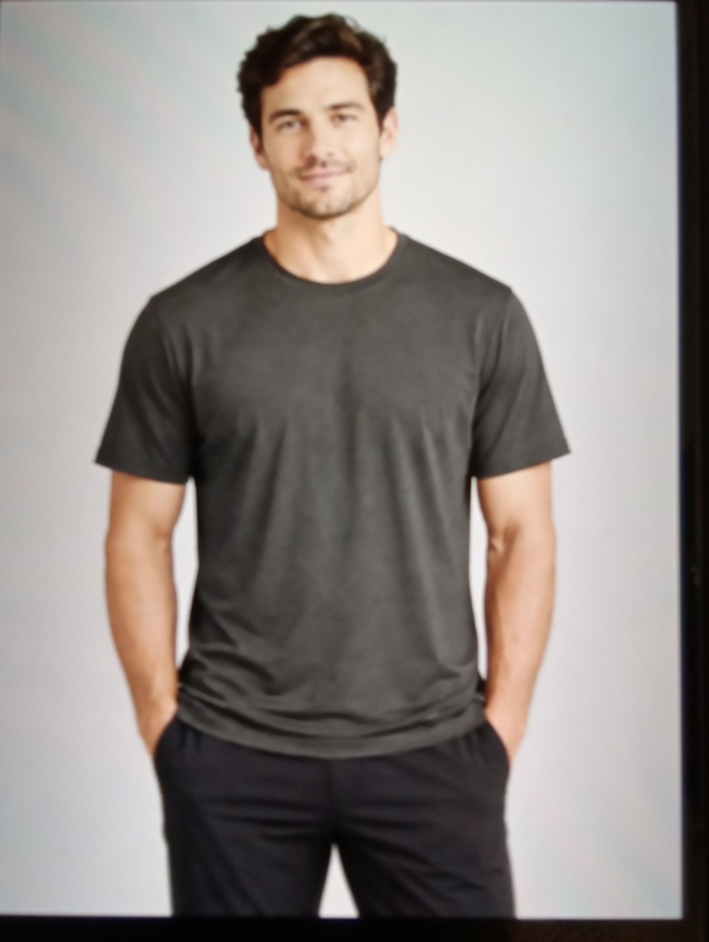 Quince Flowknit Breeze Performance Tee Mens XL Heatger Black Athletic Travel